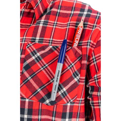 Koszula flanelowa w kratę czerwona Lahti Pro L41803 - 8