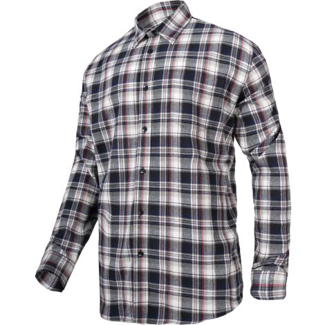 Koszula flanelowa w kratę szaro-czarna Lahti Pro L41804