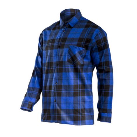 Koszula flanelowa w kratę granatowa Lahti Pro L41809 S