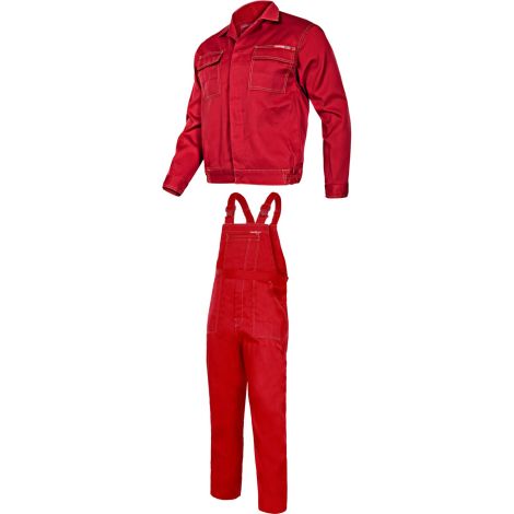 Ubranie spawalnicze: komplet bluza i spodnie czerwone Lahti Pro QUEST LPQE S/164