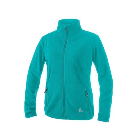 Bluza damska polarowa na zamek CXS Granby Canis kolor turkusowo-zielony