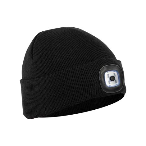 Czapka zimowa z latarką LED USB czarna Lahti Pro - 3