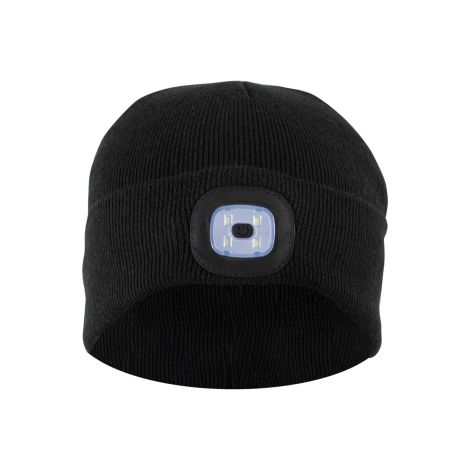 Czapka zimowa z latarką LED USB czarna Lahti Pro