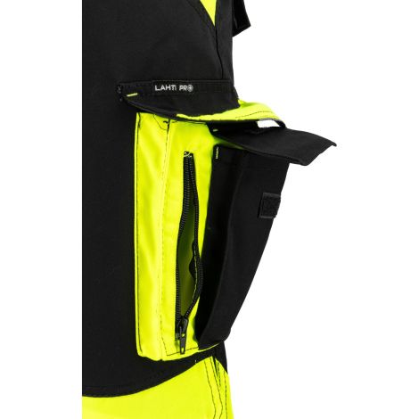 Spodnie robocze z wieloma kieszeniami czarno-żółte Lahti Pro L40551 - 14