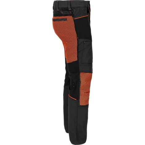 Spodnie dekarskie odporne na rozdarcia i przetarcia z dodatkiem stretchu 4-way elastic czarno-pomarańczowe Lahti Pro L40549 - 7