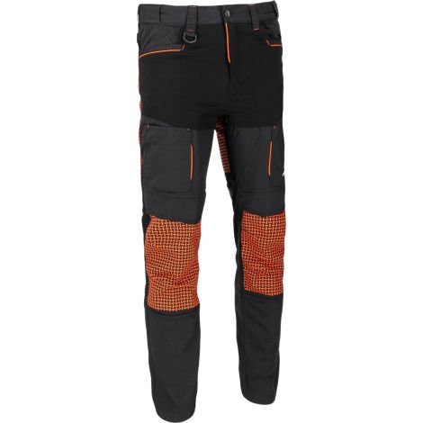 Spodnie dekarskie odporne na rozdarcia i przetarcia z dodatkiem stretchu 4-way elastic czarno-pomarańczowe Lahti Pro L40549 - 9