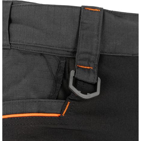 Spodnie dekarskie odporne na rozdarcia i przetarcia z dodatkiem stretchu 4-way elastic czarno-pomarańczowe Lahti Pro L40549 - 12