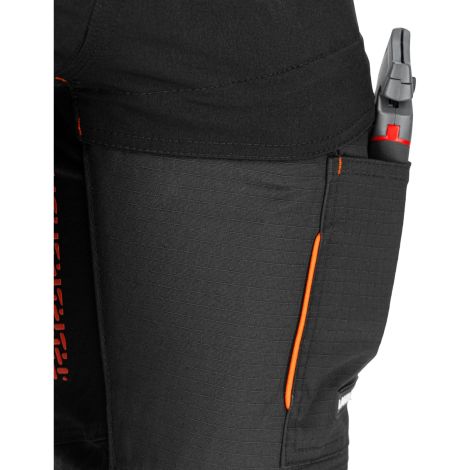 Spodnie dekarskie odporne na rozdarcia i przetarcia z dodatkiem stretchu 4-way elastic czarno-pomarańczowe Lahti Pro L40549 - 13