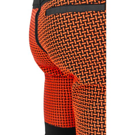 Spodnie dekarskie odporne na rozdarcia i przetarcia z dodatkiem stretchu 4-way elastic czarno-pomarańczowe Lahti Pro L40549 - 15