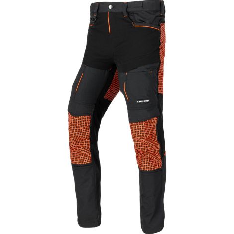 Spodnie dekarskie odporne na rozdarcia i przetarcia z dodatkiem stretchu 4-way elastic czarno-pomarańczowe Lahti Pro L40549 - 3