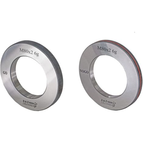 Sprawdzian pierścieniowy do gwintu NOGO 6G DIN13 M100 x 6 mm - TruThread kod: R MI 00100 600 6G NR - 2
